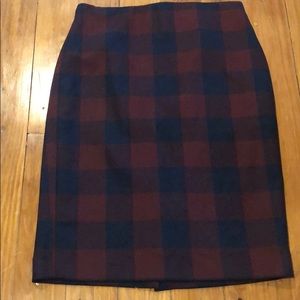 Ann Taylor Plaid Pencil Skirt